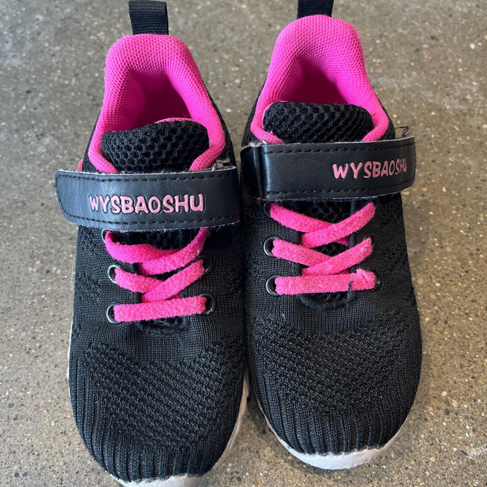 Pink and black girly sneakers